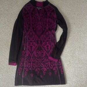 Title nine Black and Purple Long Sleeve Dress